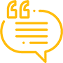 Yellow Testimonial Icon Yellow testimonial icon.