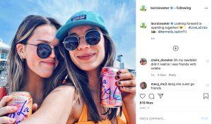 Healthy Influencer Girls Drinking Sparkling Water Beverage La Croix on Instagram 