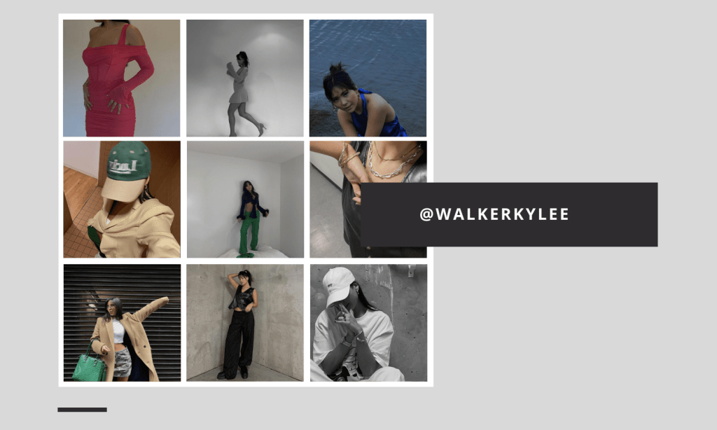 Kylee's feed is intentionally stitched together to highlight her daily outfits.