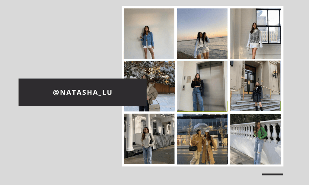 Natasha’s account revolves around fashion, beauty and lifestyle-related content.